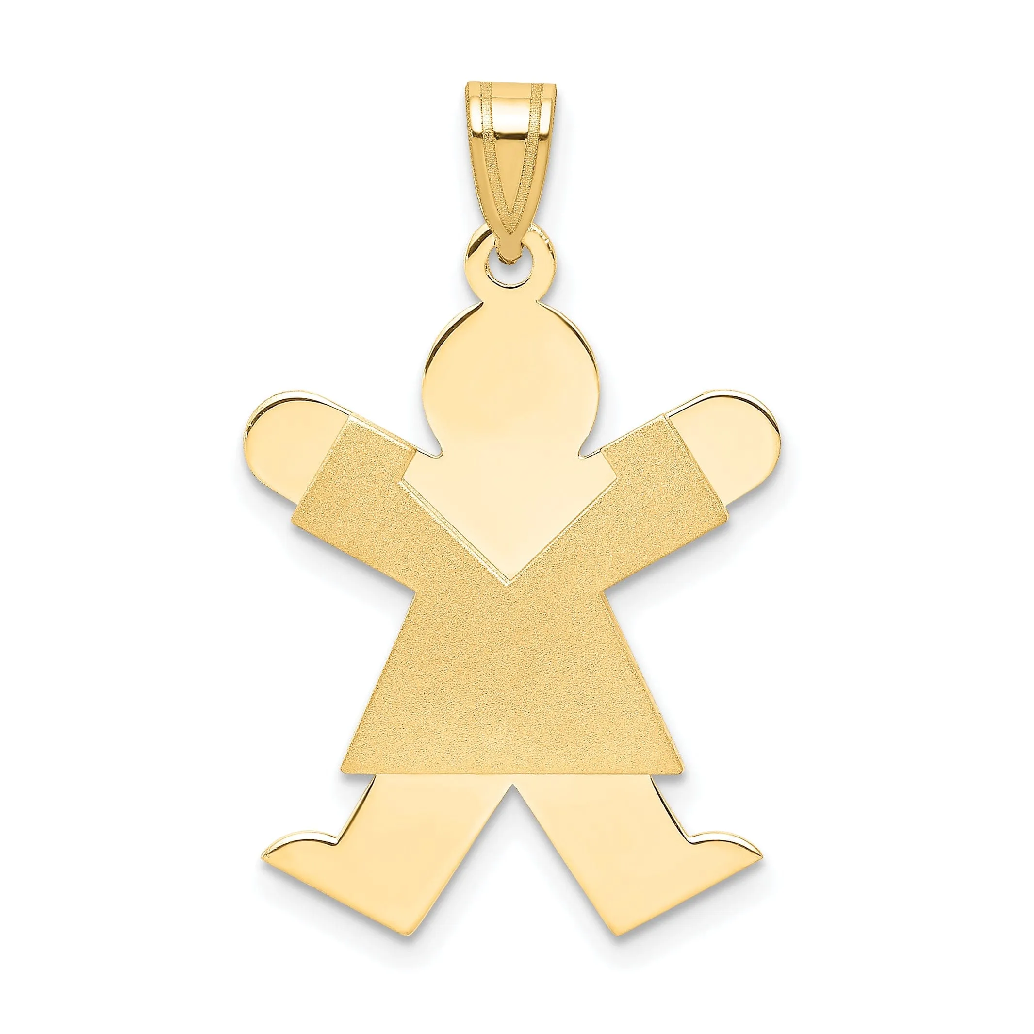 14k Yellow Gold Polished Joy Girl Jumping Charm