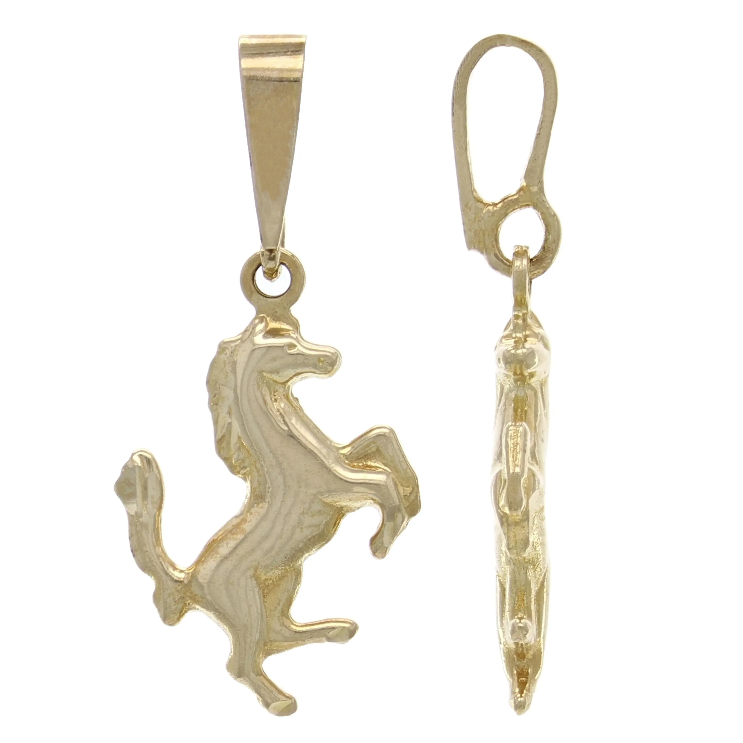 14k Yellow White or Rose Gold Running Horse Jumping Horse Charm Pendant 1.8 grams