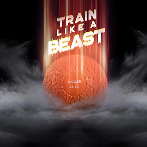 25lbs Slam Medicine Ball Tread Orange