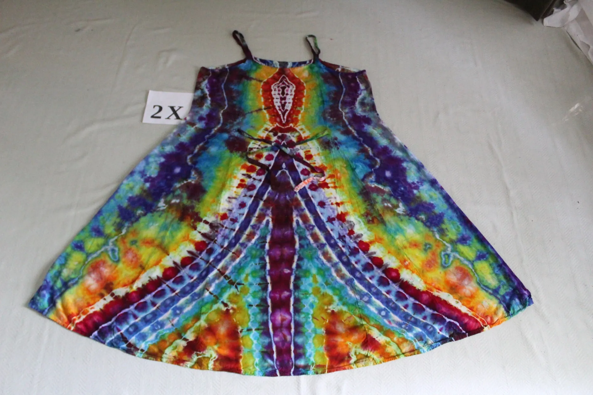 2X Long Ribbon Strap Dress