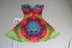 2X Twisted Front Dress