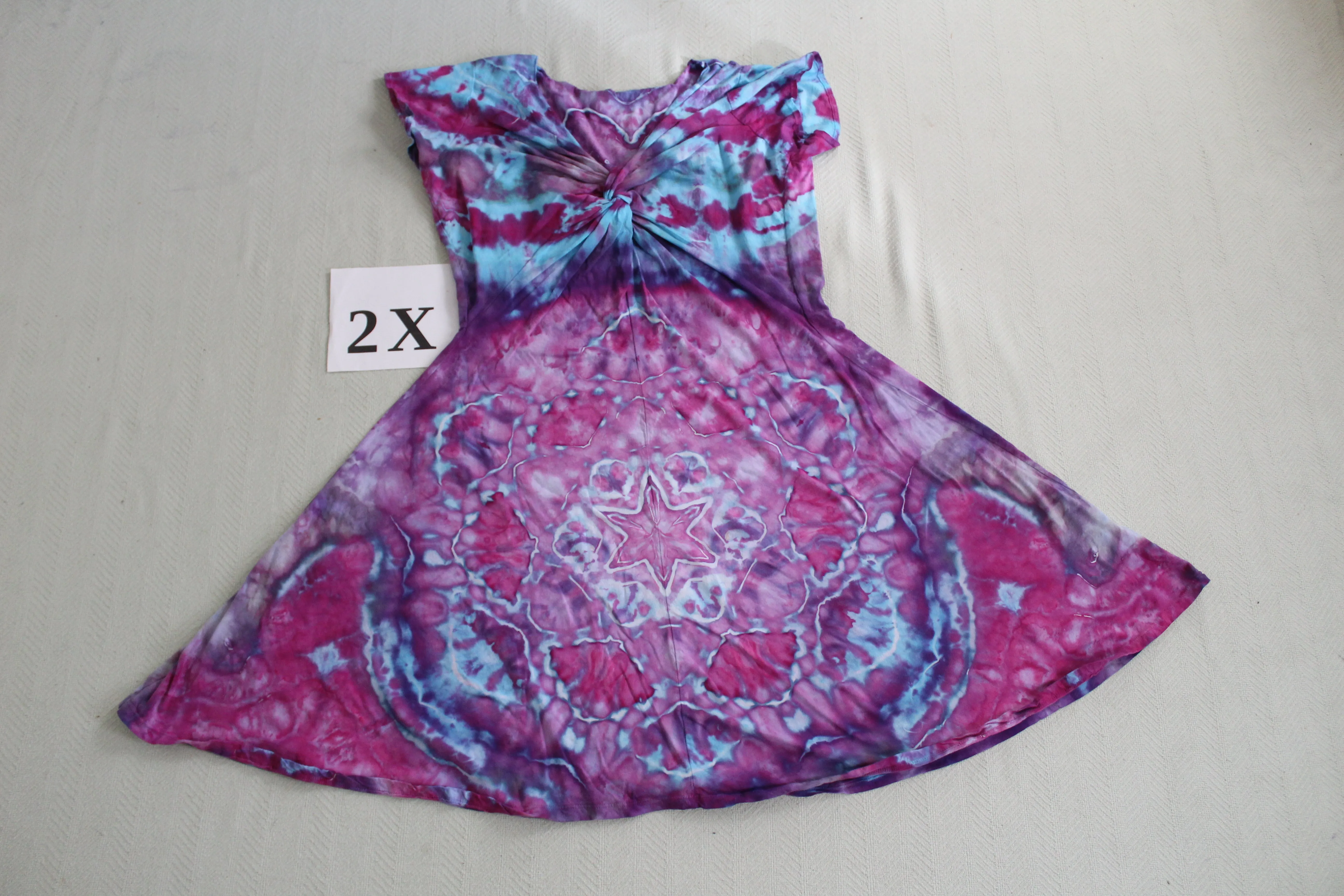2X Twisted Front Dress