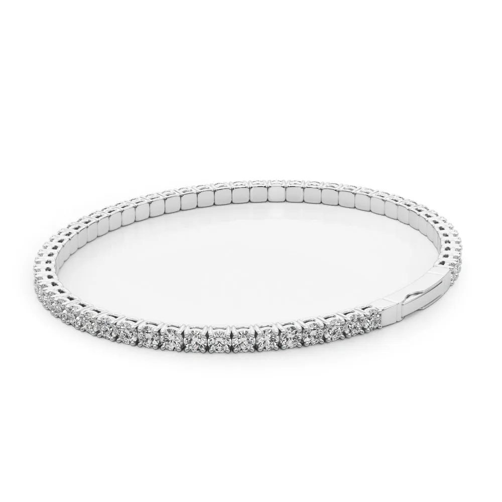 3 7/8 ctw Lab Grown Round Diamond Flexible Tennis Bracelet