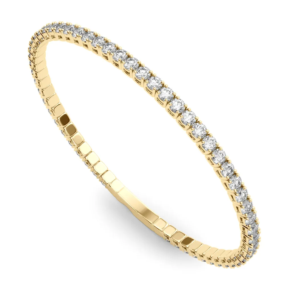 3 7/8 ctw Lab Grown Round Diamond Flexible Tennis Bracelet