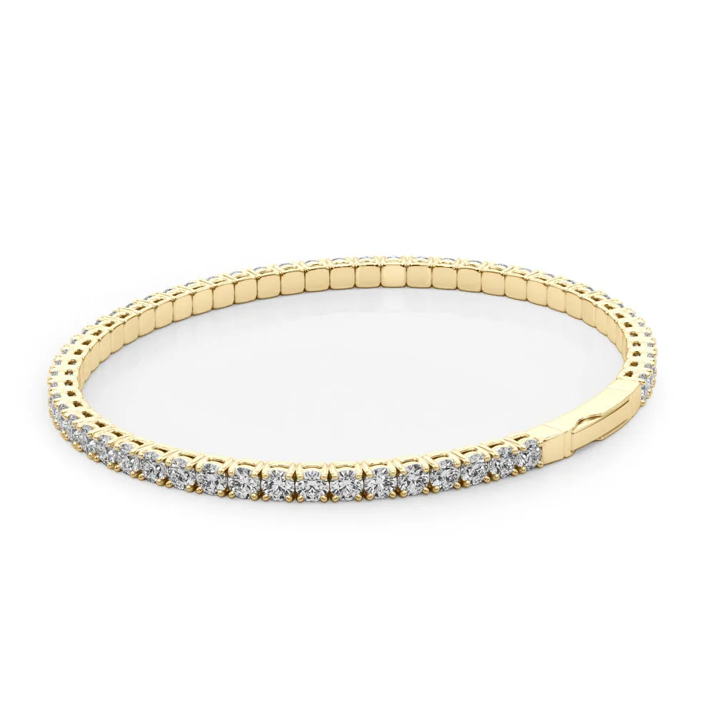 3 7/8 ctw Lab Grown Round Diamond Flexible Tennis Bracelet