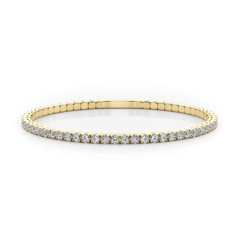 3 7/8 ctw Lab Grown Round Diamond Flexible Tennis Bracelet
