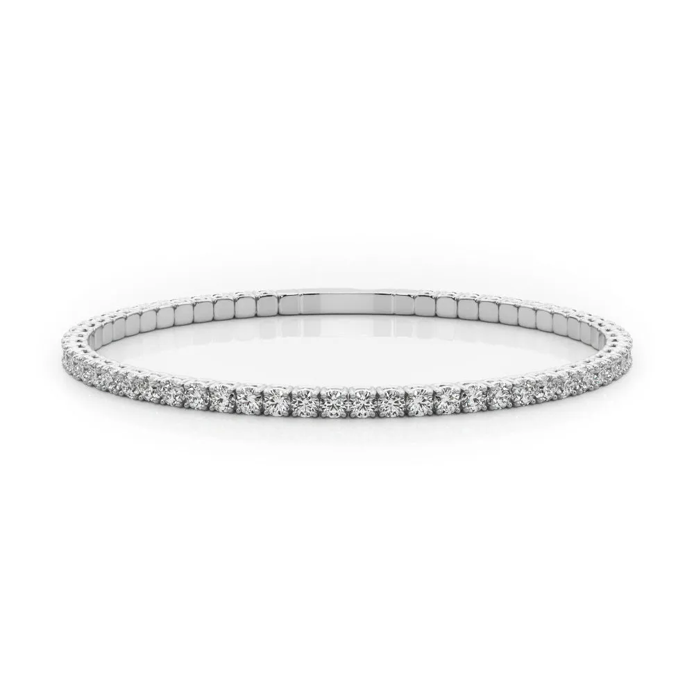 3 7/8 ctw Lab Grown Round Diamond Flexible Tennis Bracelet