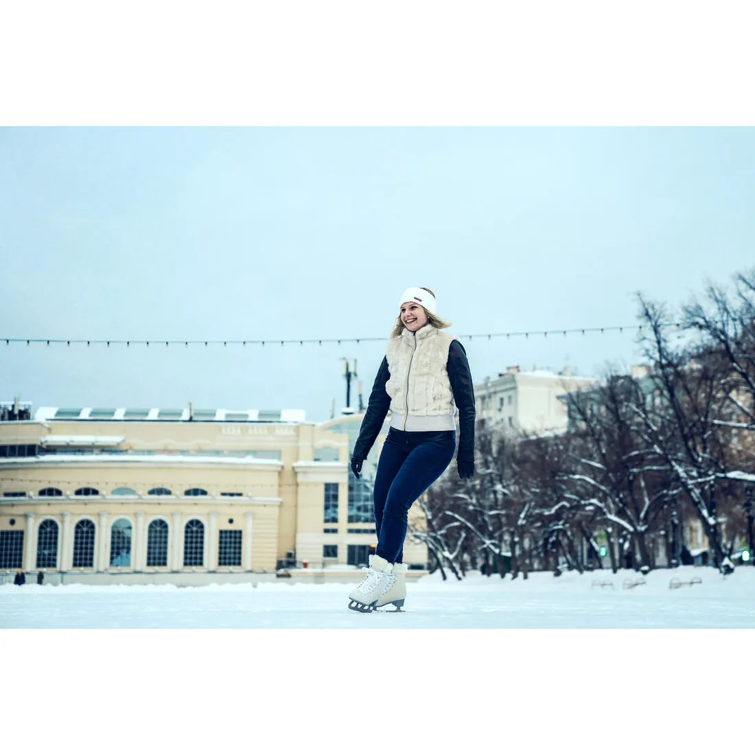 500 Women's Ice Skates - White