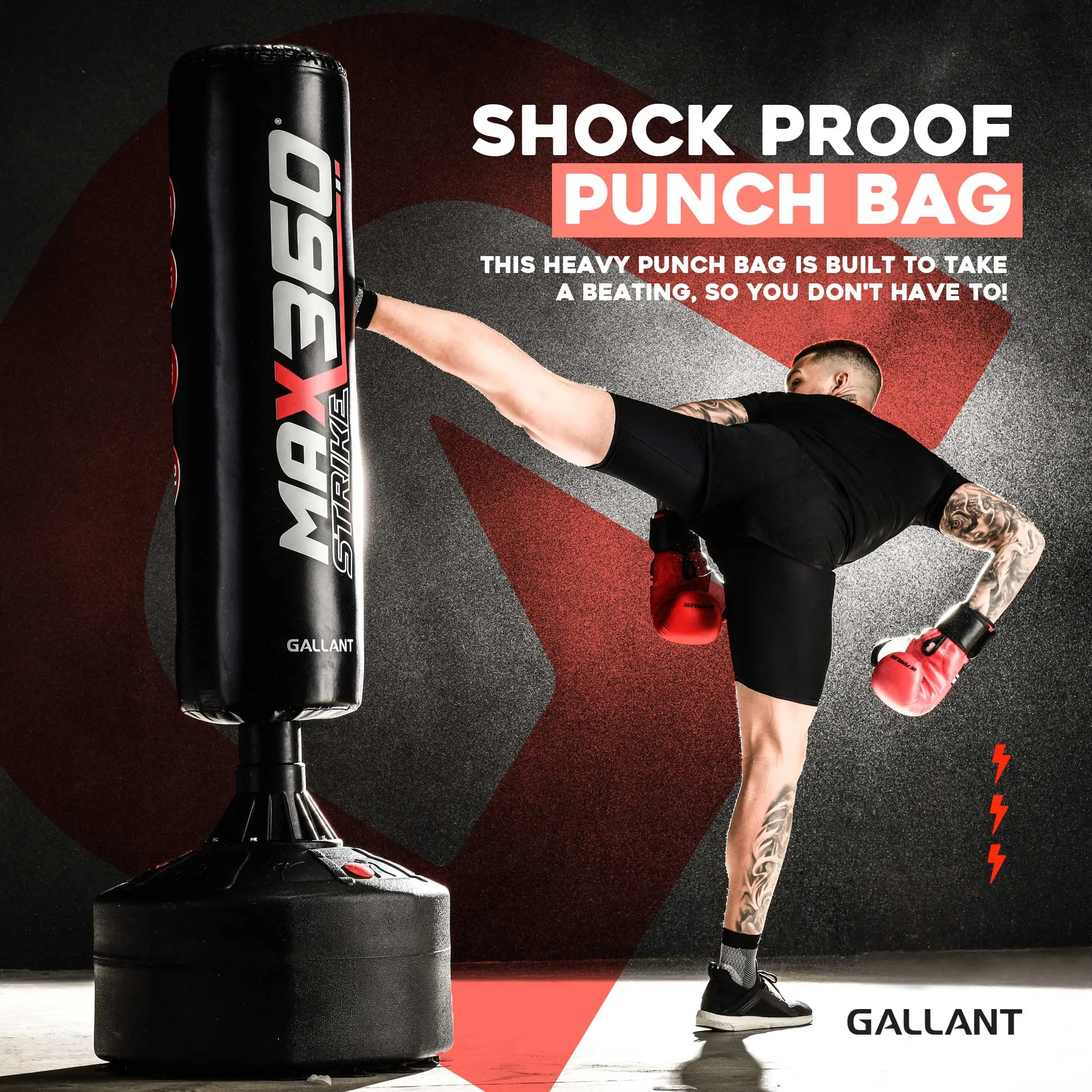 6ft Max 360 Free Standing Boxing Punch Bag - Free Standing Punch Bag