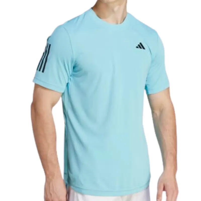 Adidas Men Club 3 Stripes Tennis T-Shirt - Light Aqua