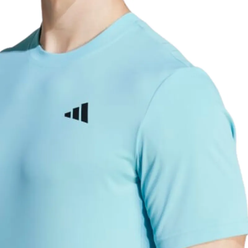 Adidas Men Club 3 Stripes Tennis T-Shirt - Light Aqua
