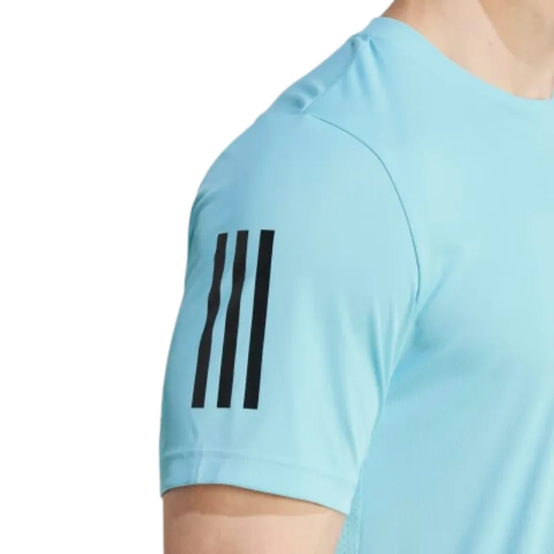 Adidas Men Club 3 Stripes Tennis T-Shirt - Light Aqua