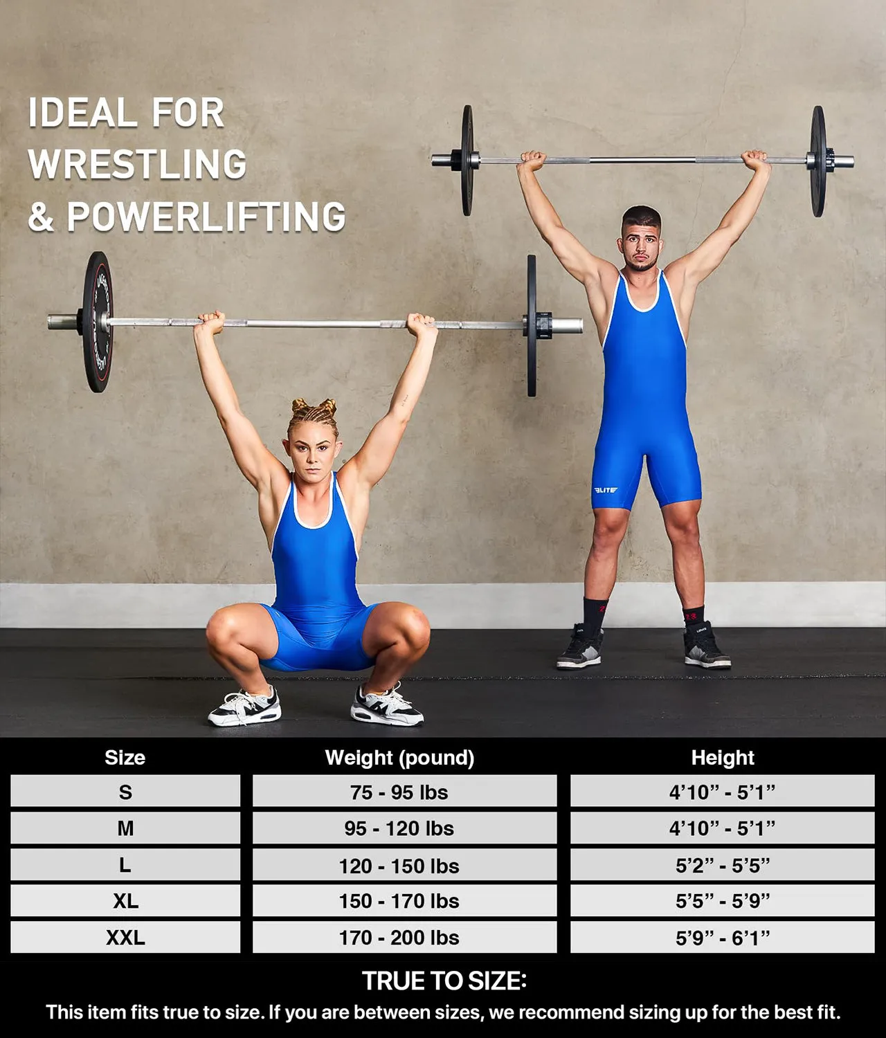 Adults Standard Series Blue Wrestling Singlet