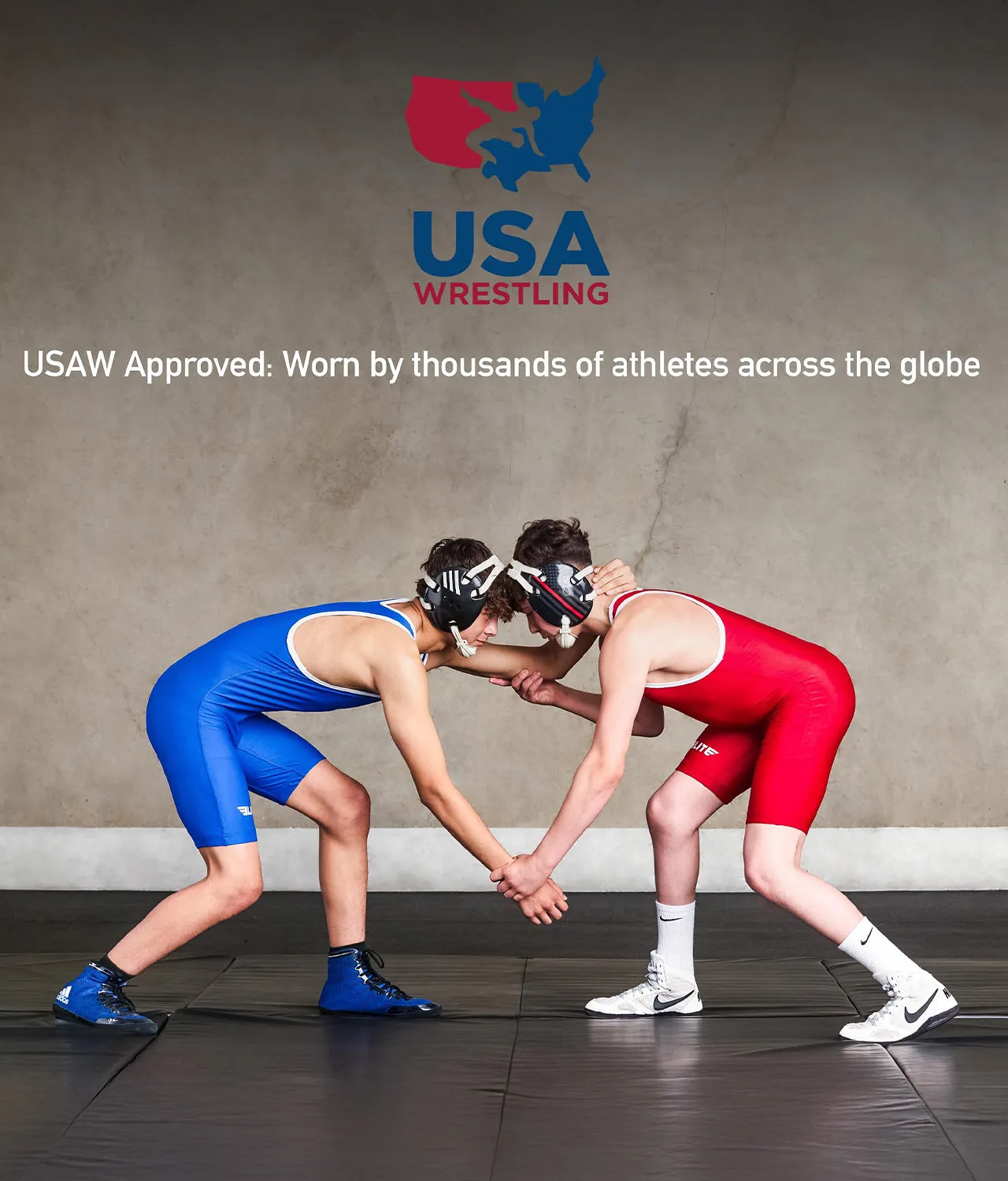 Adults Standard Series Red Wrestling Singlet