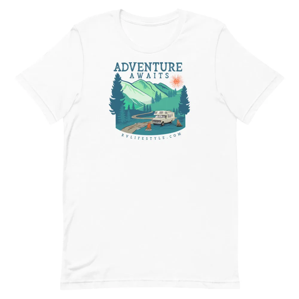 Adventure Awaits - Men and Women's Short-Sleeve T-Shirt