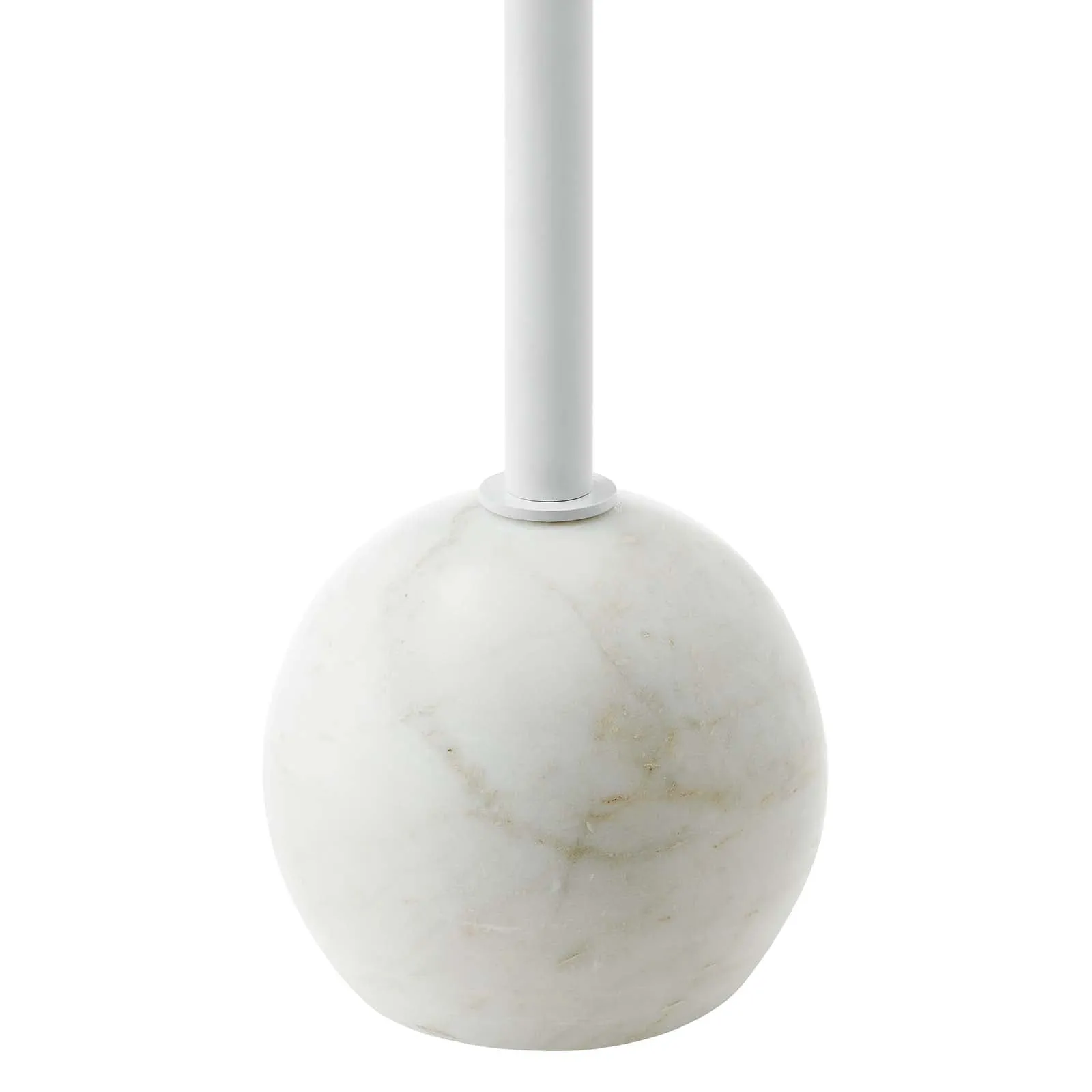 ALIZA ROUND WHITE MARBLE SIDE TABLE