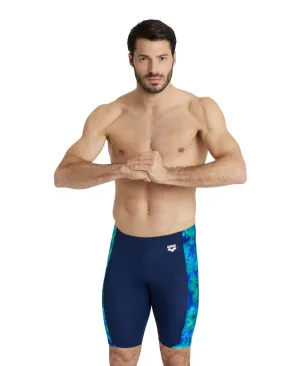 Arena Men's Allover Jammers - Navy-Neon Blue Multi