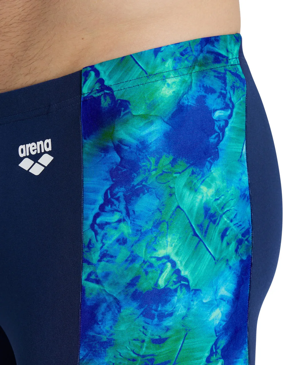 Arena Men's Allover Jammers - Navy-Neon Blue Multi