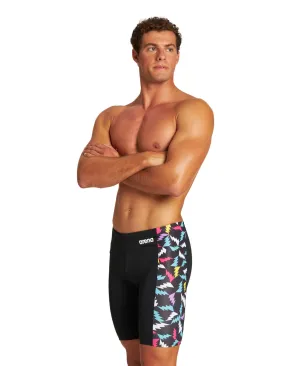 Arena Men's Lightning Colors Jammer - Black-Black Multi