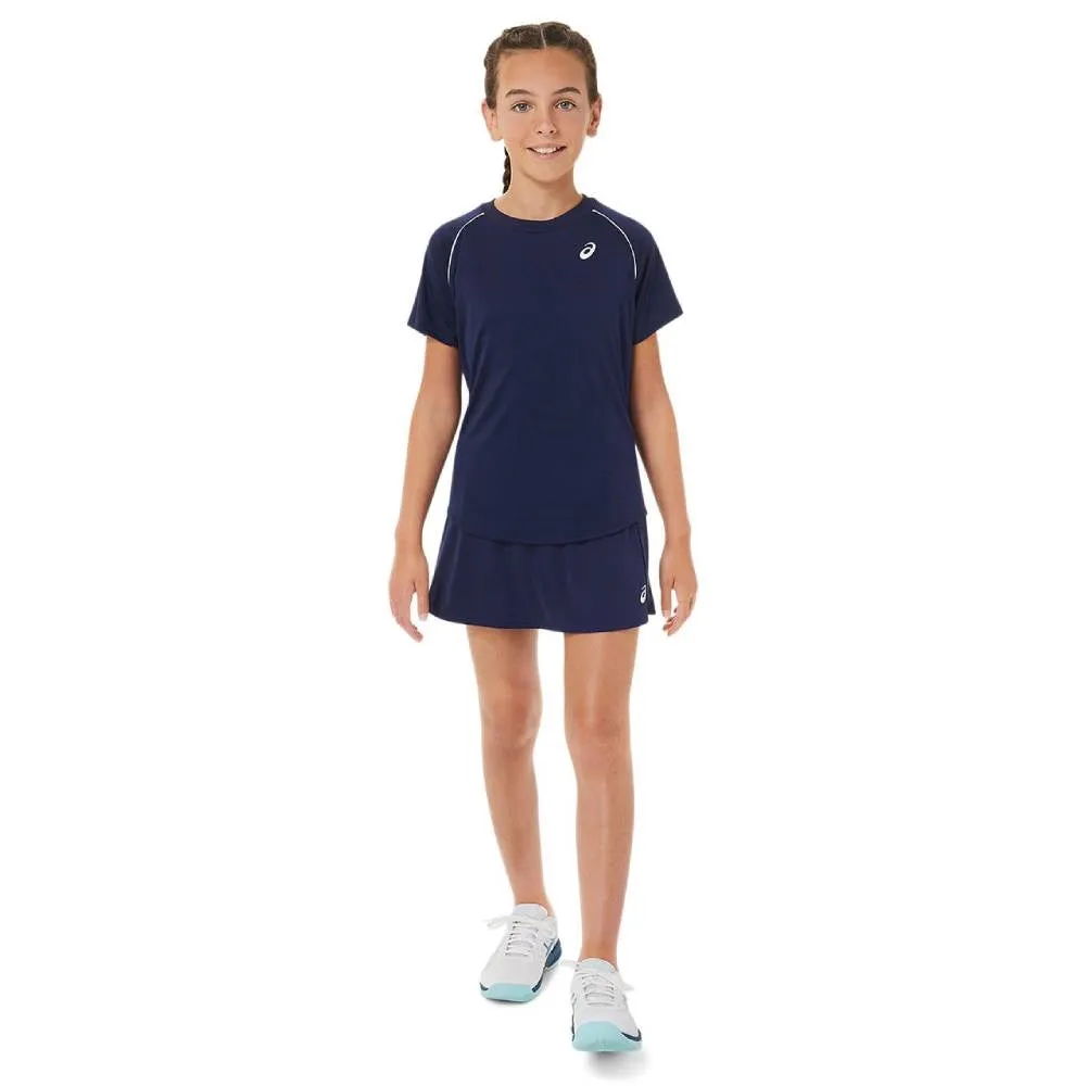 Asics Girls' Tennis Short Sleeved Top (Peacoat)