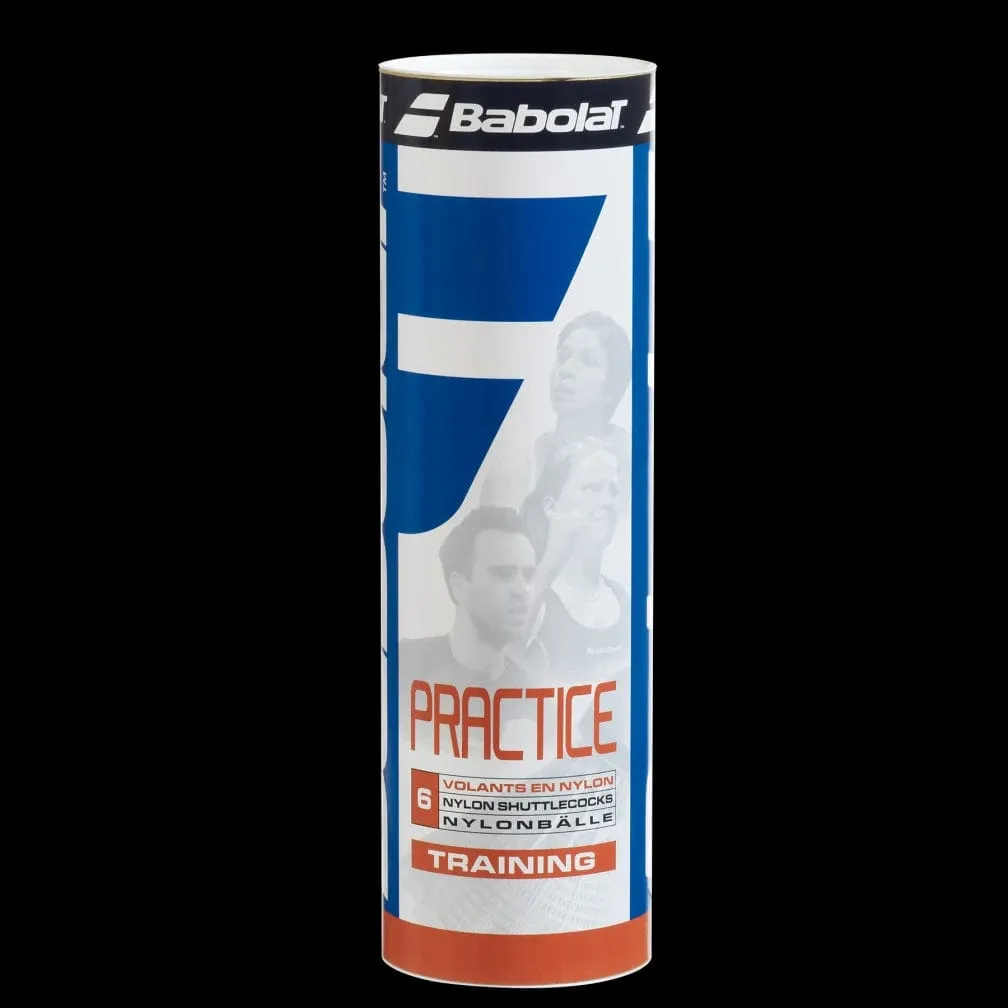 Babolat Practice Nylon Badminton Shuttlecocks x 6 - Yellow