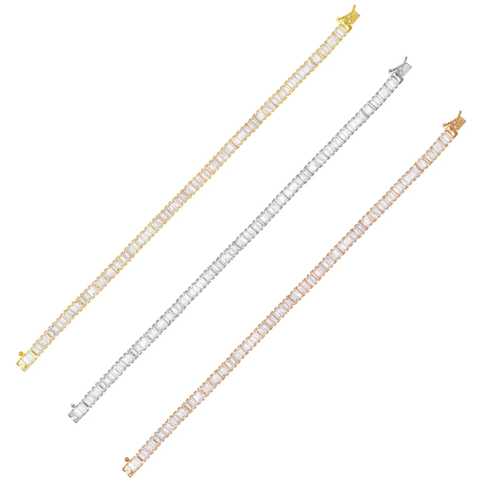 Baguette Tennis Bracelet Combo Set