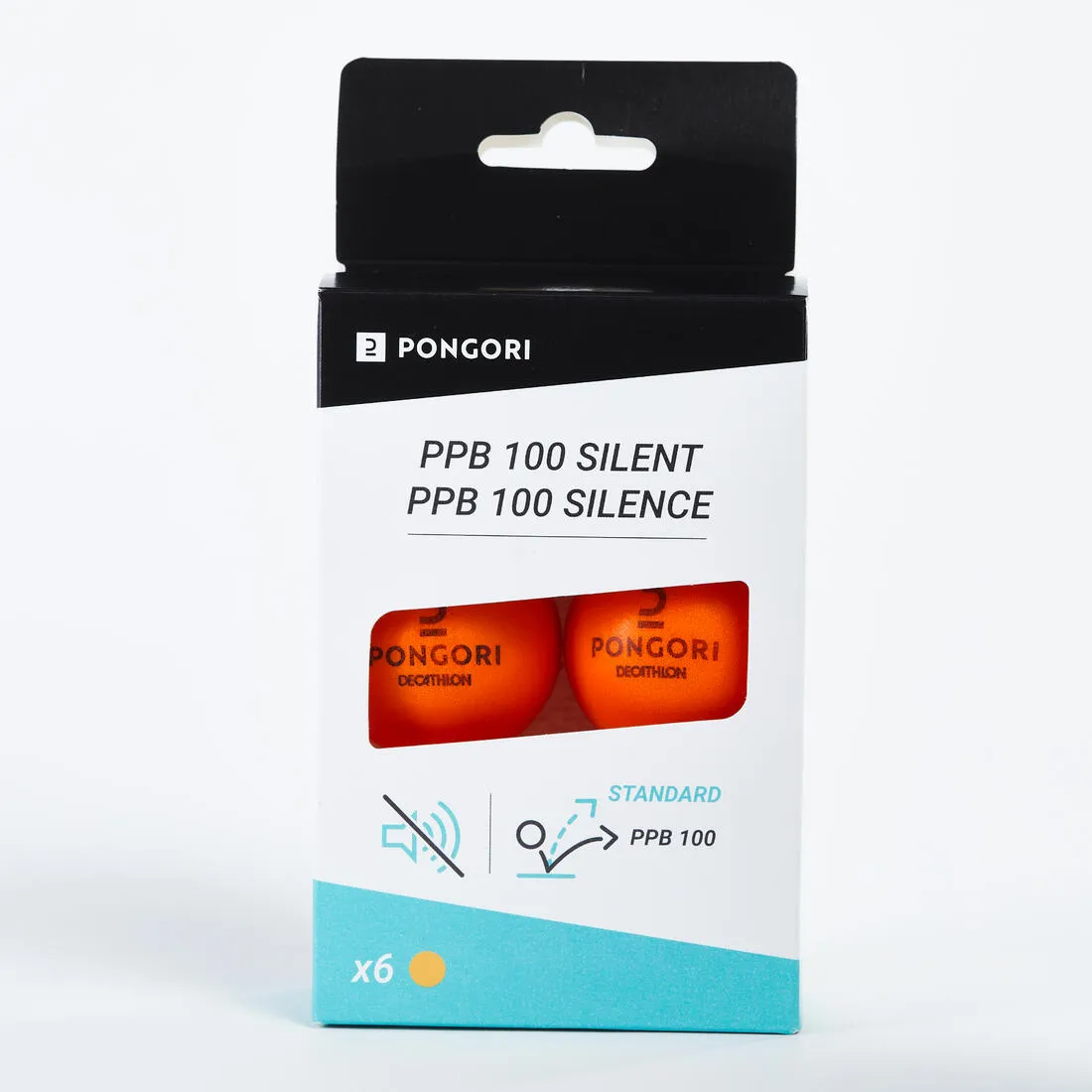 Balle de ping pong silencieuse en mousse PPB 100 SILENT x6