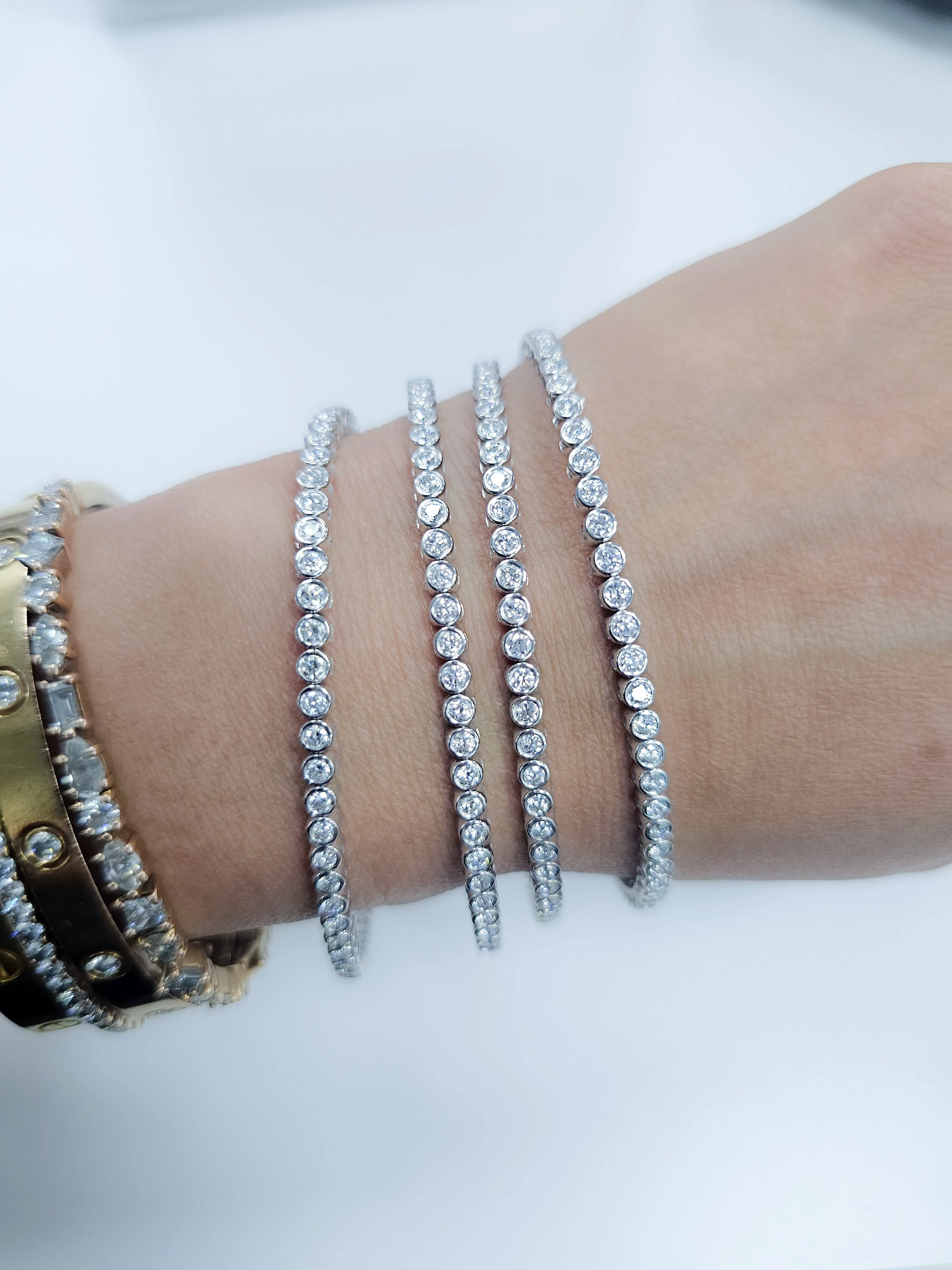 Bezel Flex Diamond Bangle Bracelet