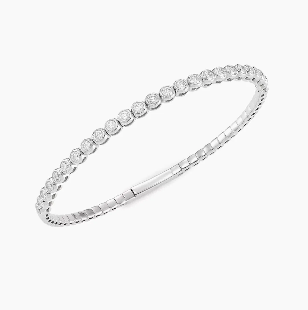 Bezel Flex Diamond Bangle Bracelet