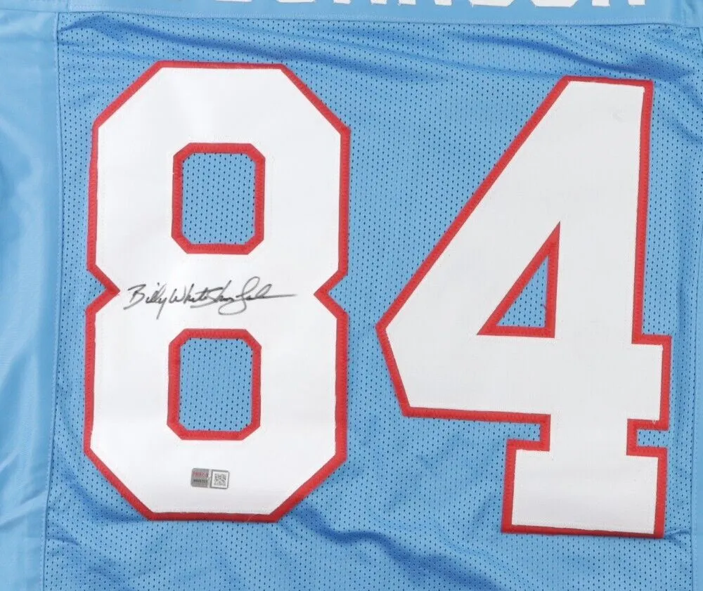 Billy "White Shoes" Johnson Signed Houston Oilers Jersey (TriStar) 3xPro Bowl WR