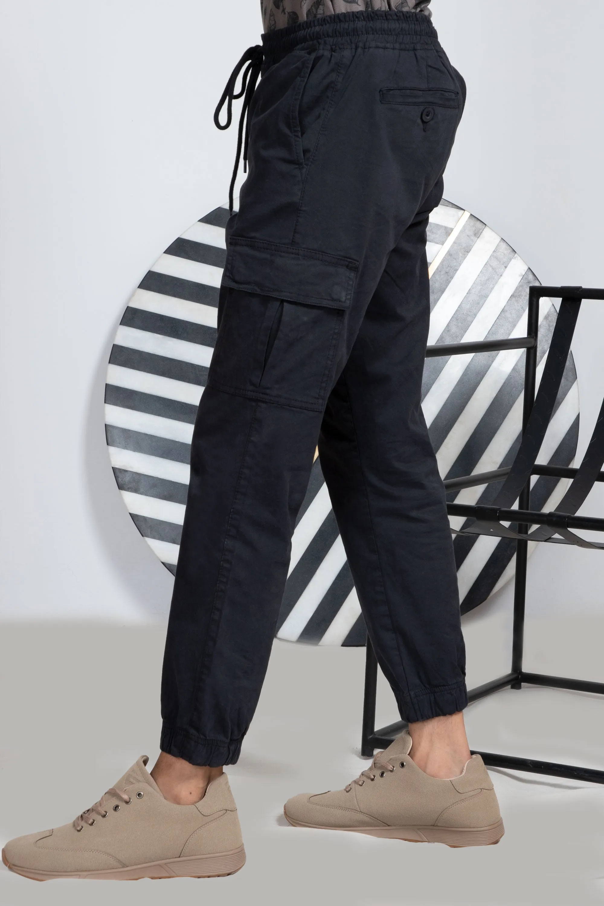 Black Cargo Trousers