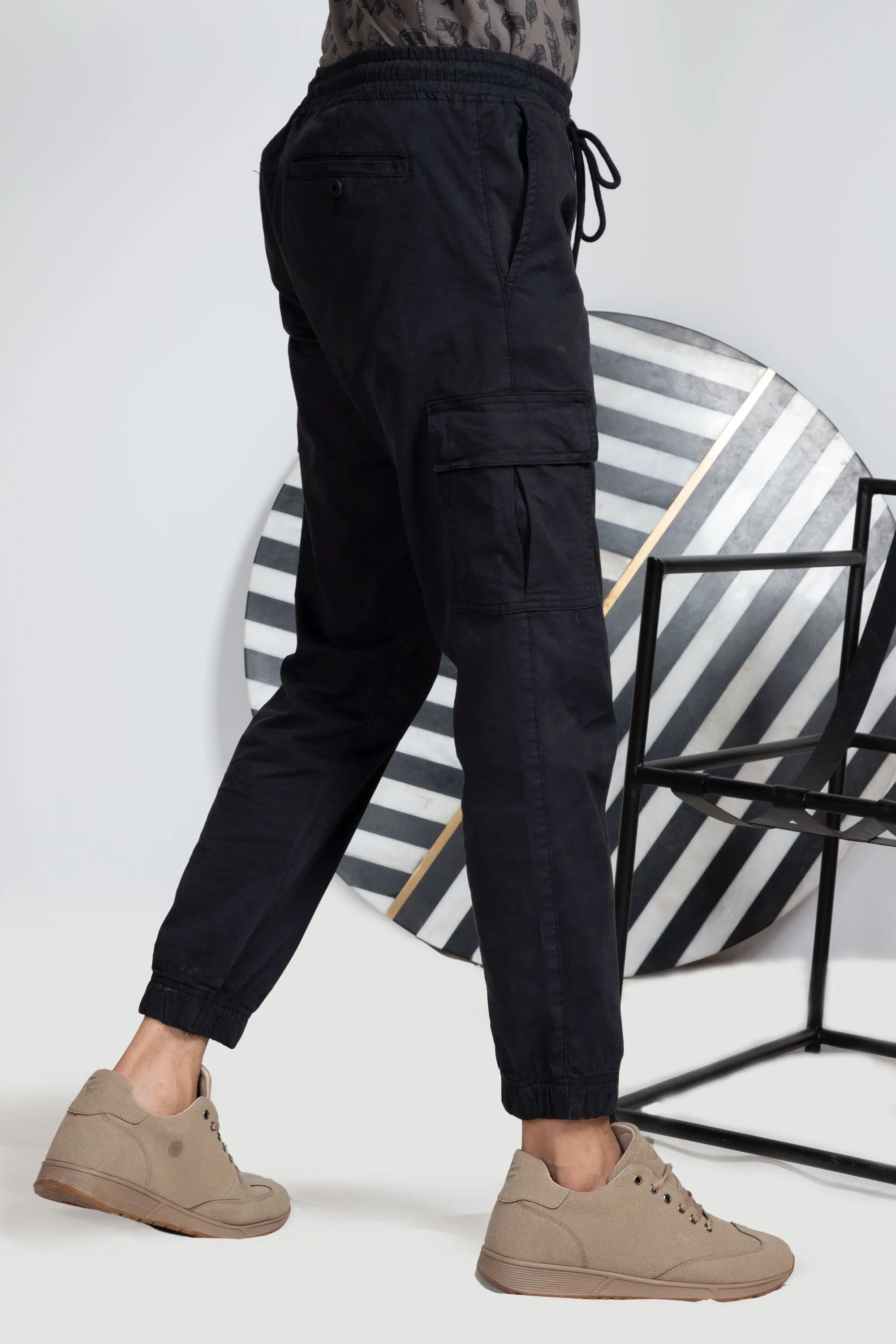 Black Cargo Trousers