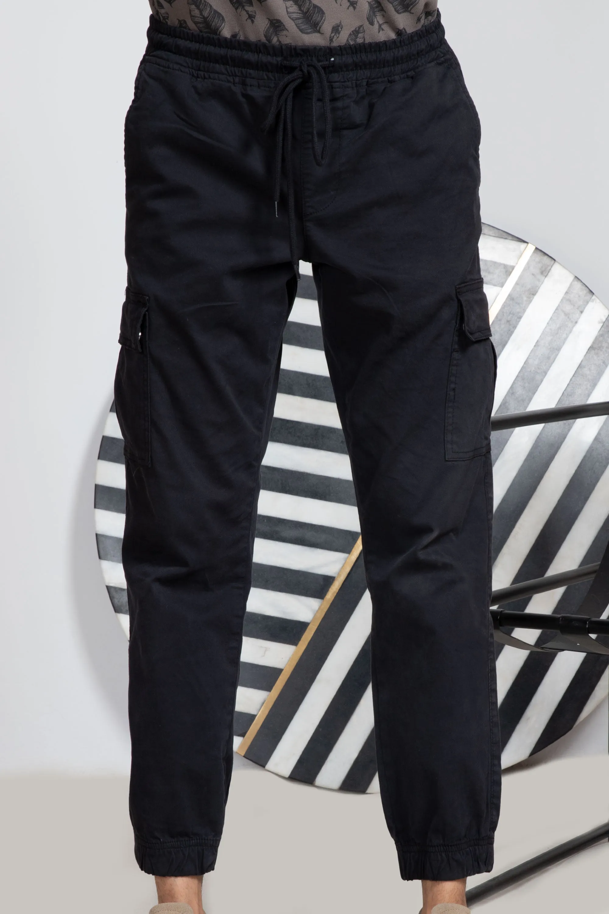 Black Cargo Trousers
