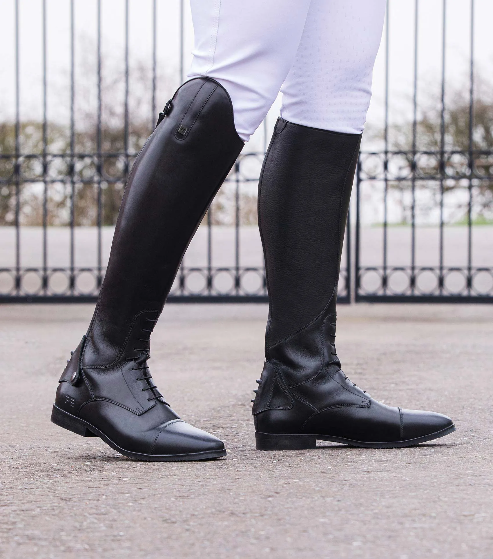 Botero Mens Tall Leather Field Boot Black (Regular Calf)