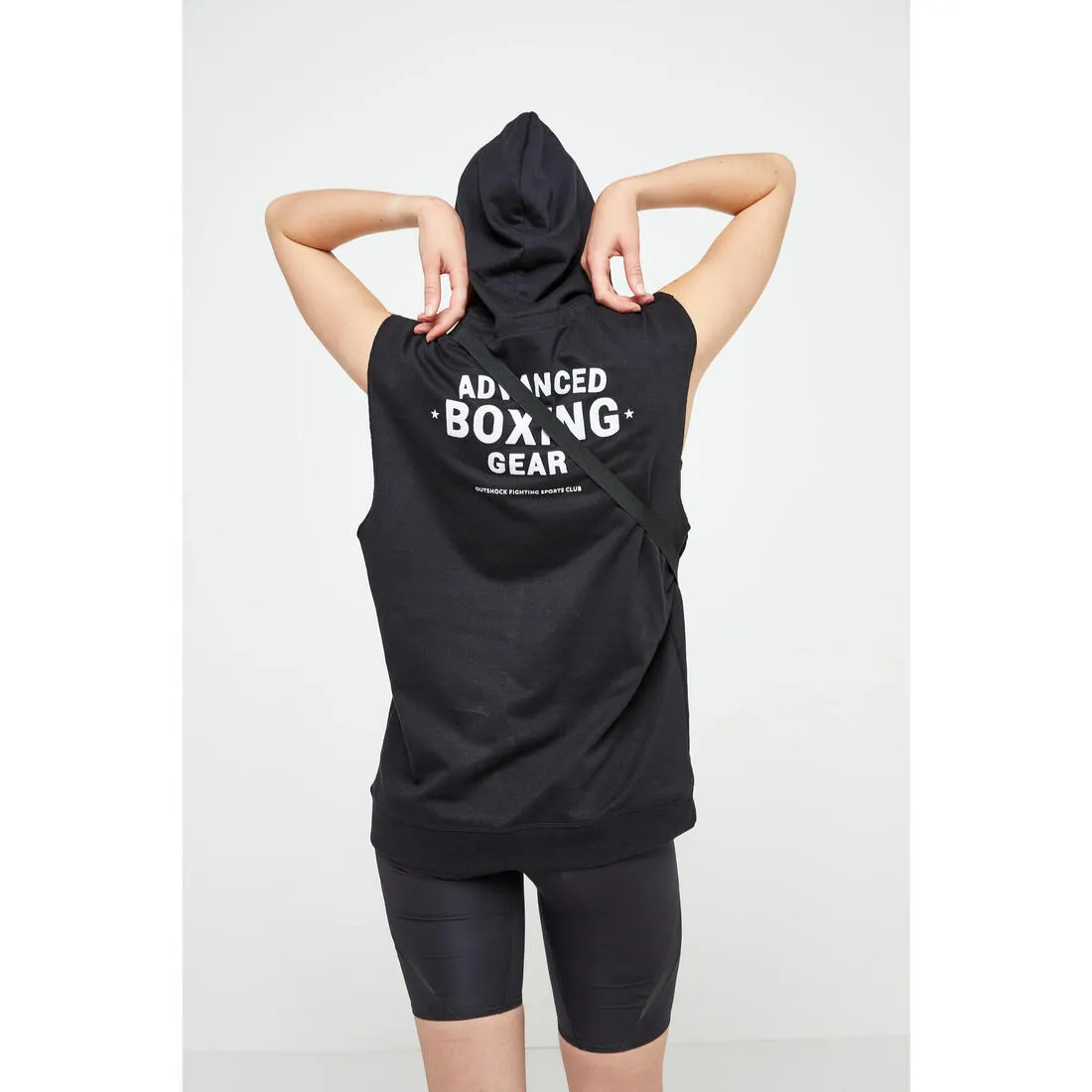 Boxing Hooded Tank Top - Black