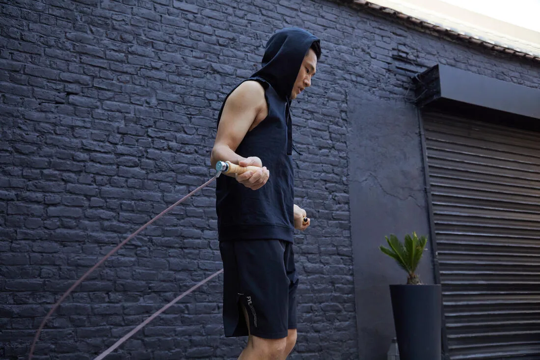 Boxing Hooded Tank Top - Black