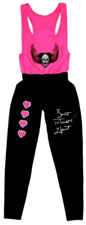 Bret "Hitman" Hart Signed Autographed Pink & Black Full-Sized Wrestling Tights (ASI COA)