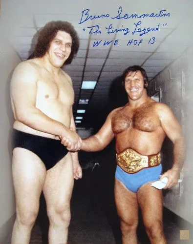 Bruno Sammartino Signed Autographed Glossy 16x20 Photo "The Living Legend & WWE HOF 13" (ASI COA)