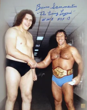 Bruno Sammartino Signed Autographed Glossy 16x20 Photo "The Living Legend & WWE HOF 13" (ASI COA)
