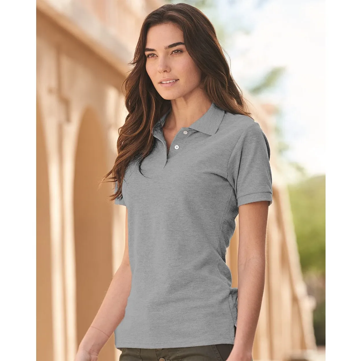 C2118W Ladies 100% Ringspun Cotton Pique Polo