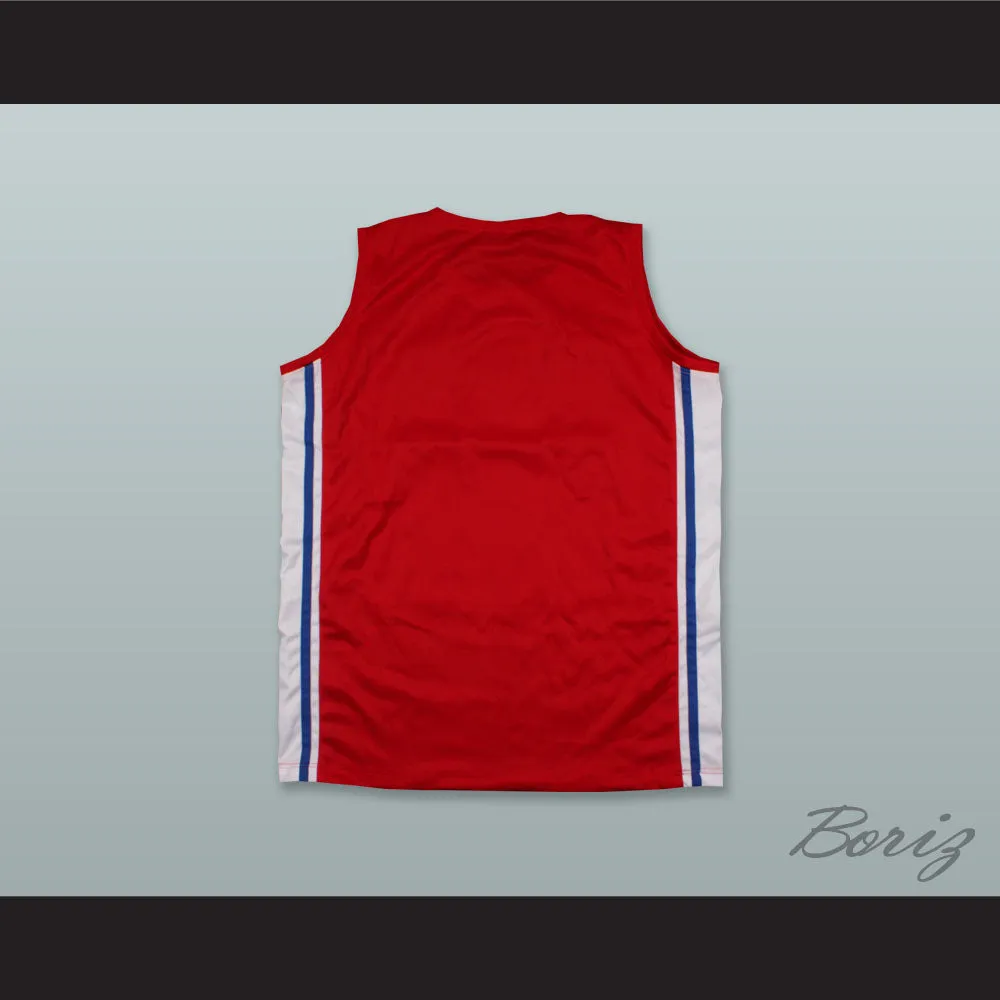 Carl Lewis 915 Team USA Red Track and Field Basketball Jersey