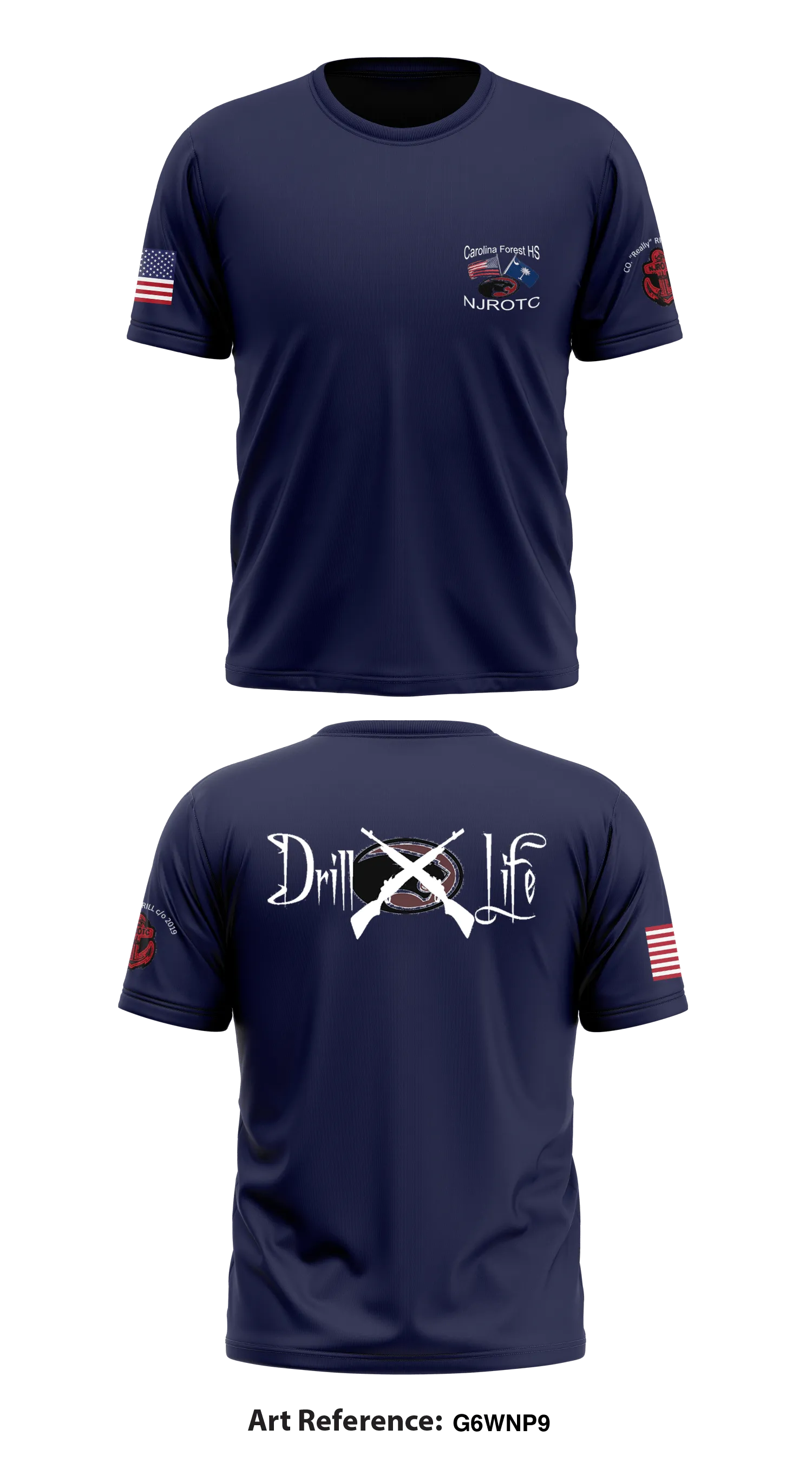 Carolina Forest High School NJROTC1 Core Men's SS Performance Tee - G6wnP9