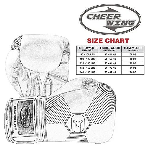 Cheerwing Pro Boxing Gloves for Sparring Kickboxing Muay Thai Fighting Punching Bag & Combat Training