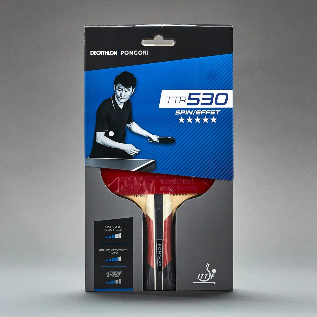 Club Table Tennis Bat TTR 530 5* Spin