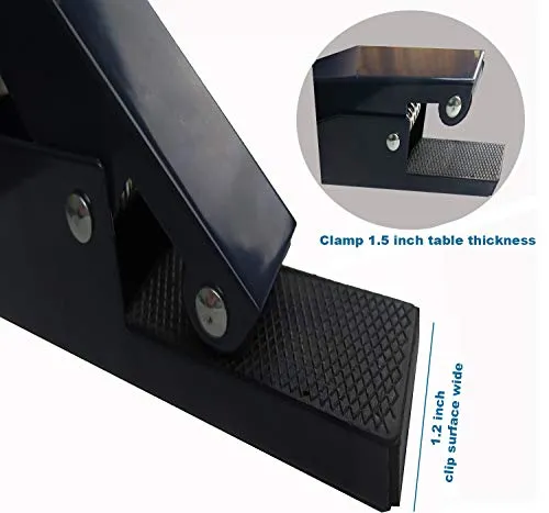 Comesee Ping Pong Net Set Table Tennis Table Post Professional Spring Activated Clamp with Net Clip Insert, 1.2 Inch Width Grip Holder, Tension and Height Adjustable Easy Set Up (Black)
