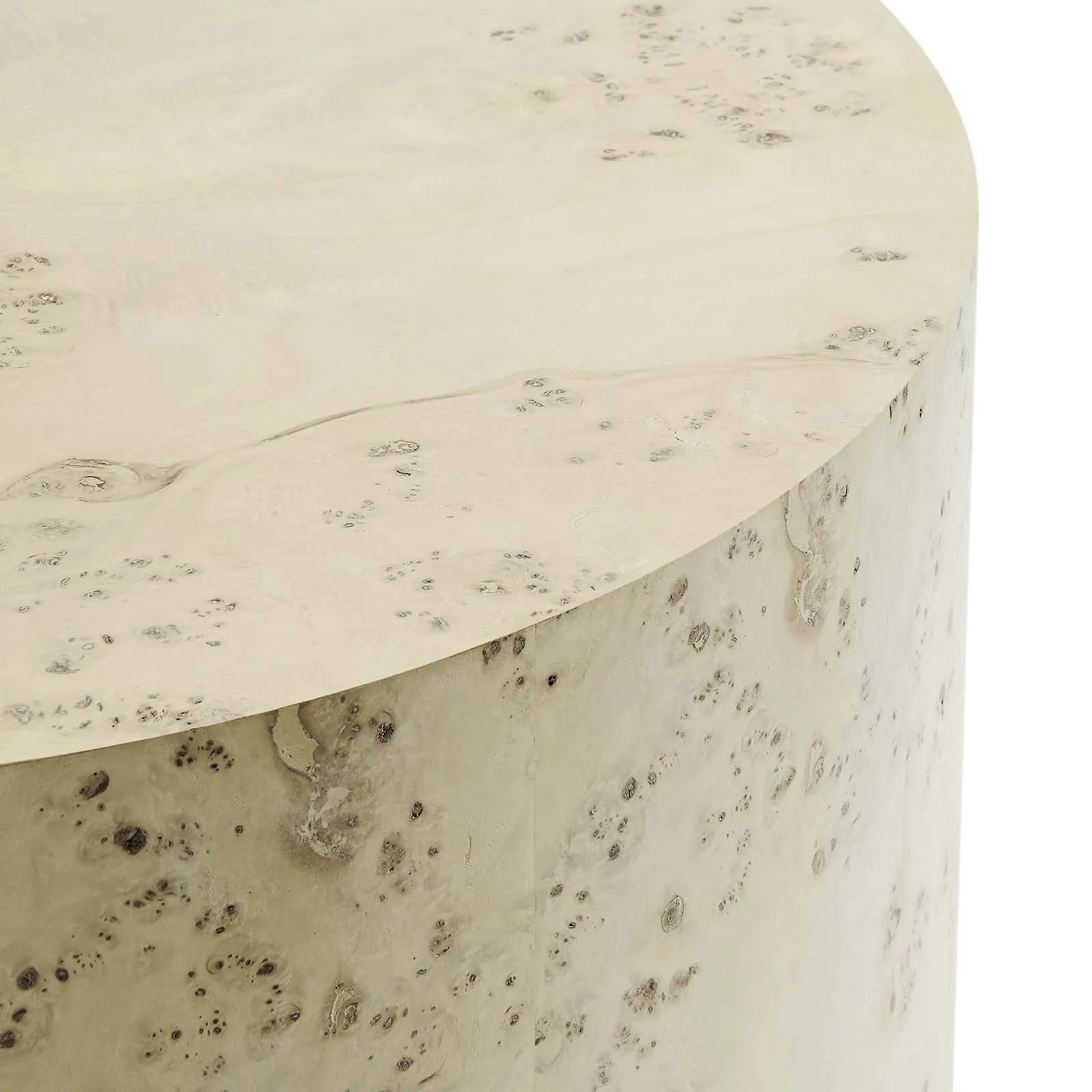 COSMOS ROUND BURL WOOD COFFEE TABLE