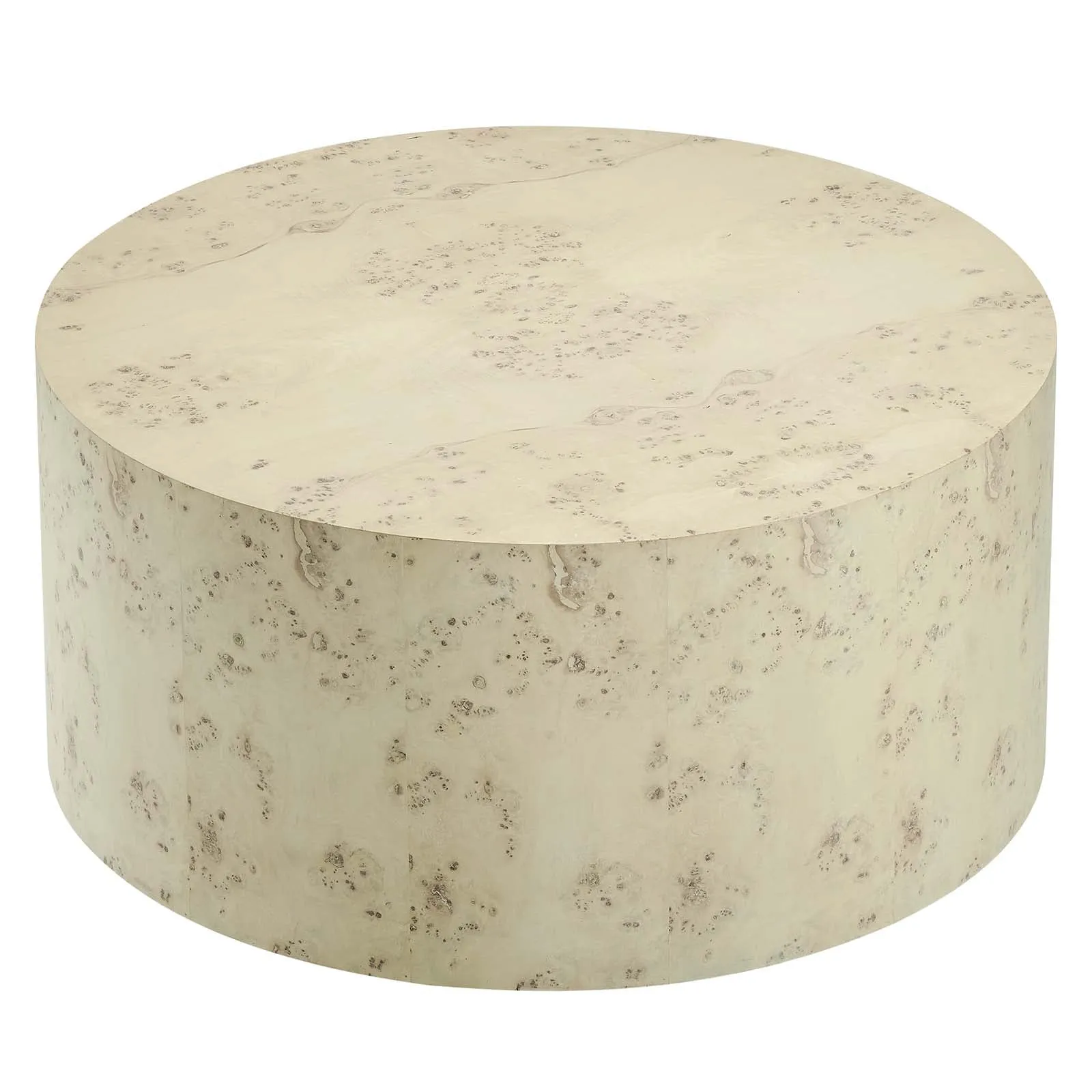 COSMOS ROUND BURL WOOD COFFEE TABLE