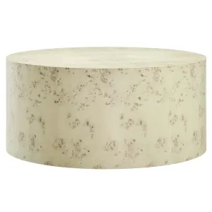 COSMOS ROUND BURL WOOD COFFEE TABLE
