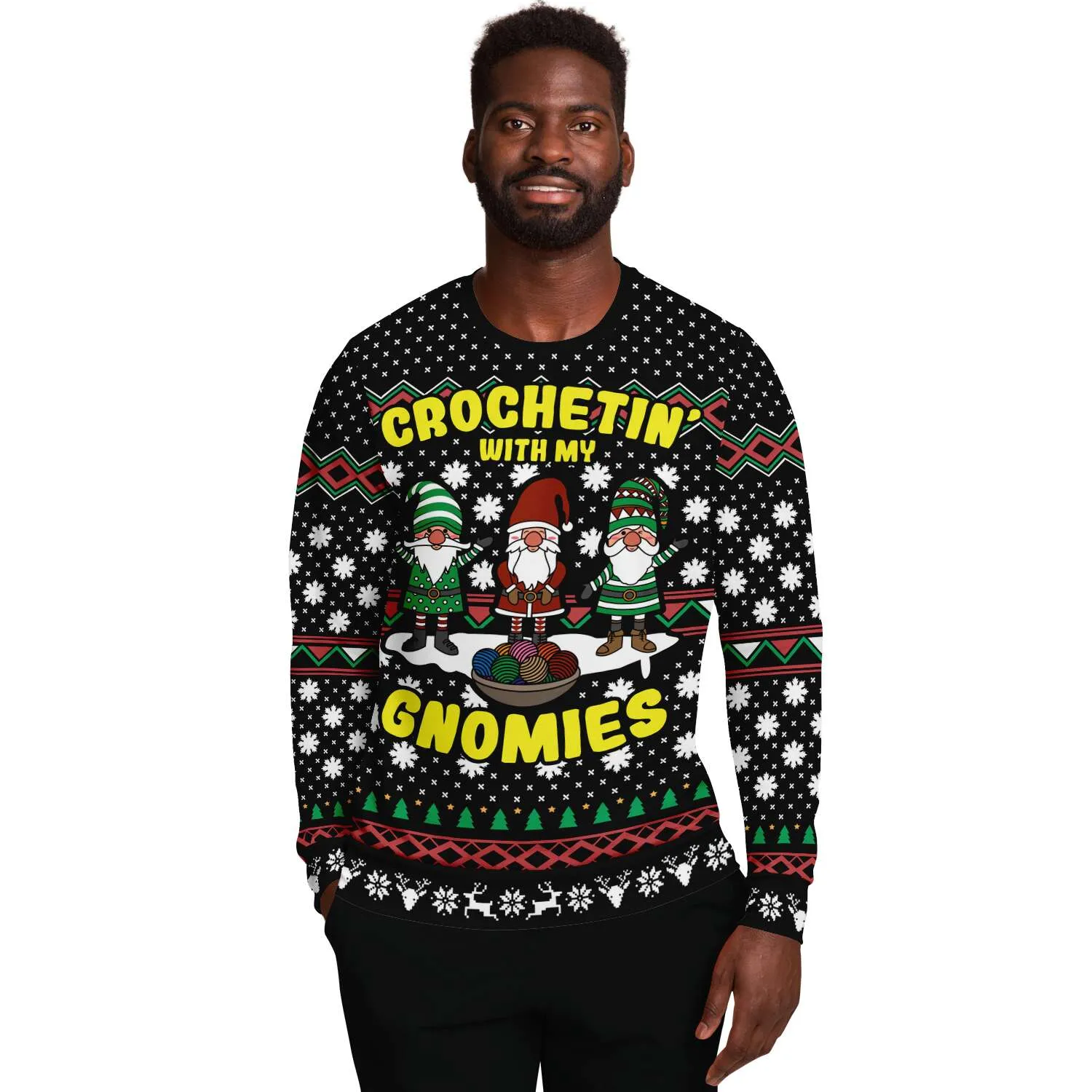 Crochetin' with my Gnomies - Athletic Sweatshirt