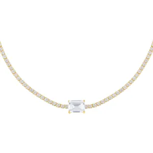CZ Colored Baguette Tennis Choker